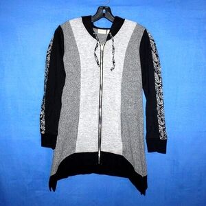 Zenergy by Chico's Colorblock Hooded Jacket Size 0